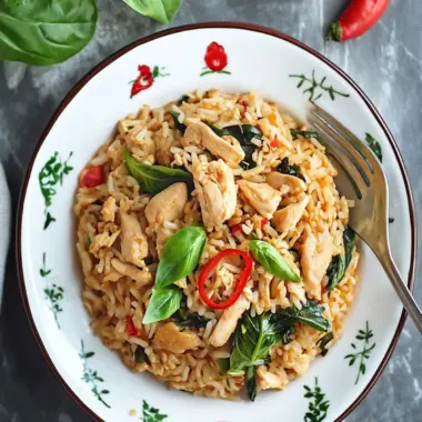 Spicy Thai Basil Chicken Fried Rice for a Quick Flavor Boost 10 Spicy Thai Basil Chicken Fried Rice