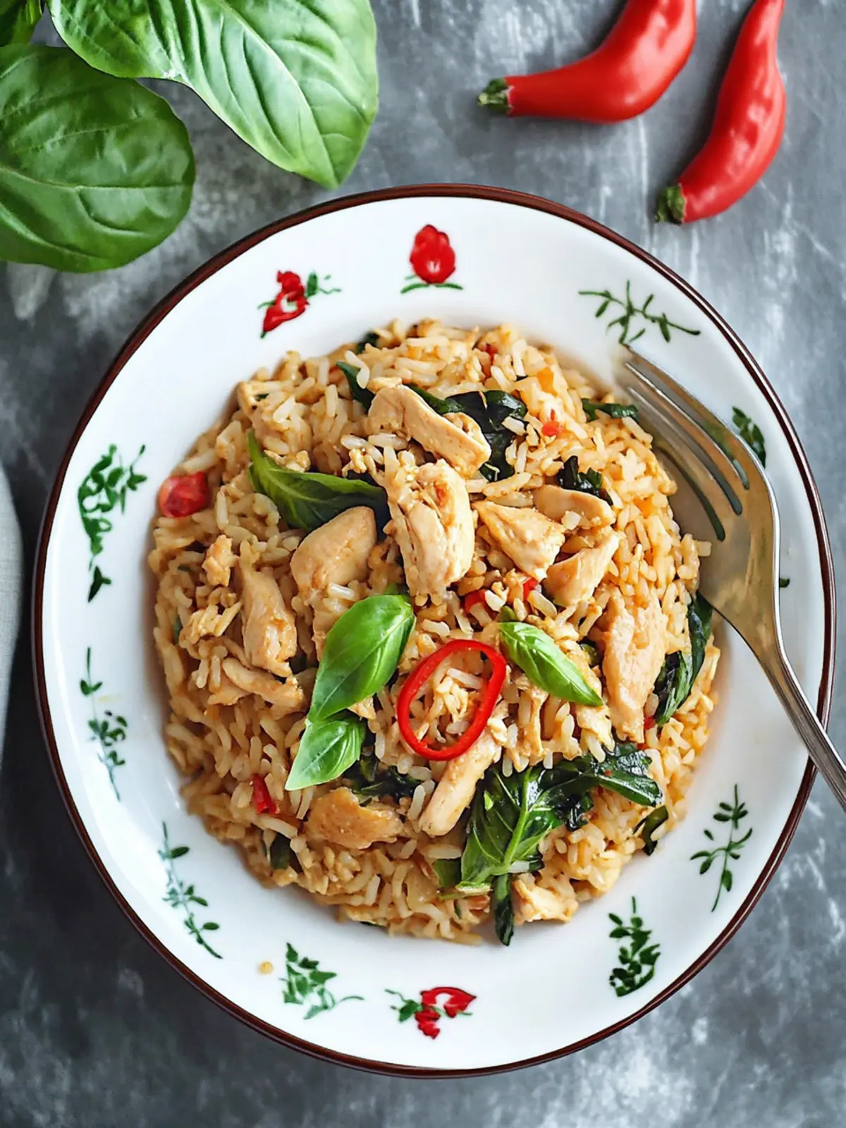 Spicy Thai Basil Chicken Fried Rice for a Quick Flavor Boost 5 Spicy Thai Basil Chicken Fried Rice