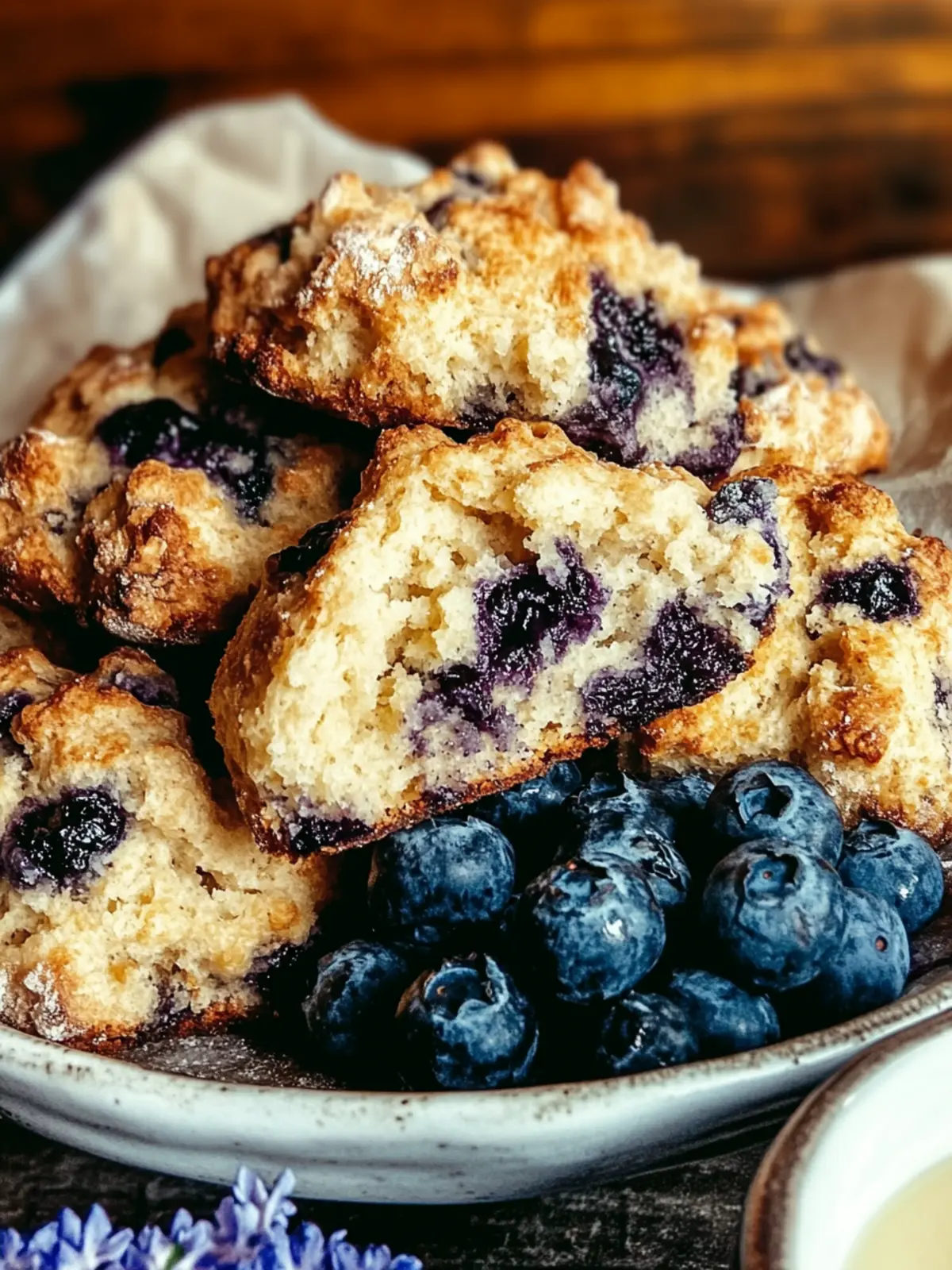 Blueberry Cinnamon Crunch Sourdough Cathead Biscuits Delight 2 Blueberry Cinnamon Crunch Sourdough Cathead Biscuits