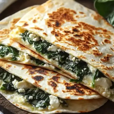 Spinach and Feta Quesadillas for Quick Mediterranean Bliss 9 Spinach and Feta Quesadillas