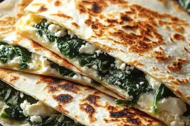 Spinach and Feta Quesadillas