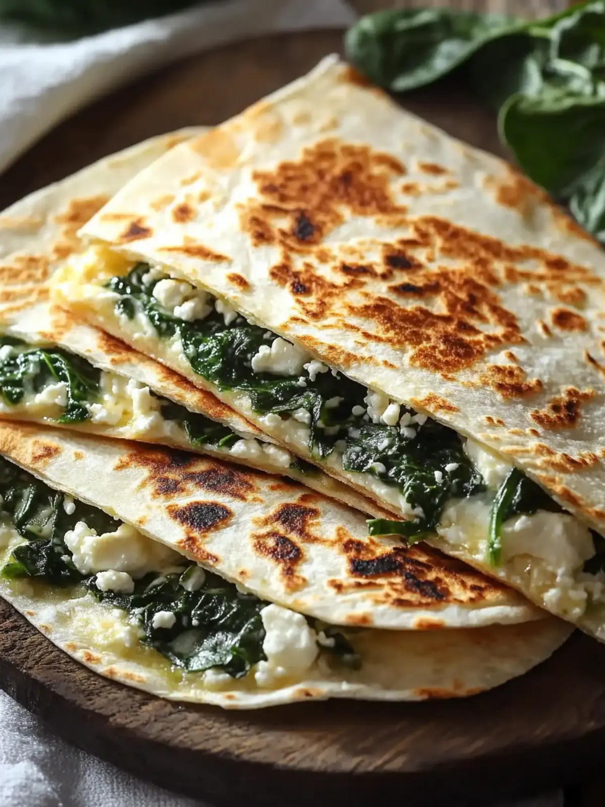 Spinach and Feta Quesadillas for Quick Mediterranean Bliss 5 Spinach and Feta Quesadillas