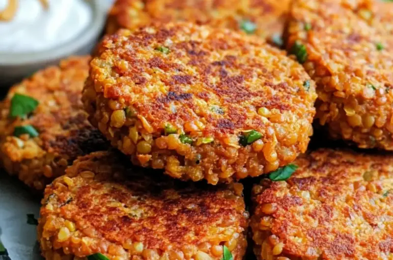 Golden Crunch Lentil Cakes