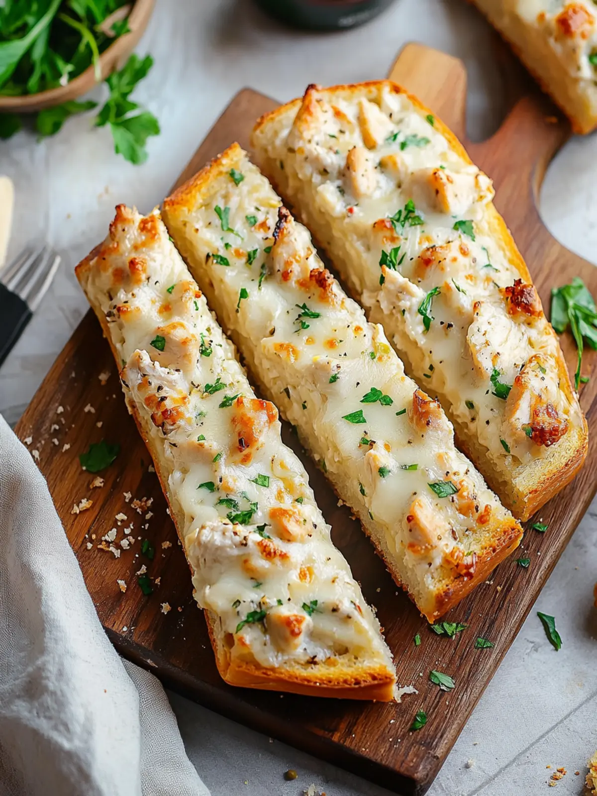 Savor Homemade Chicken Alfredo Garlic Bread Tonight 3 Chicken Alfredo Garlic Bread