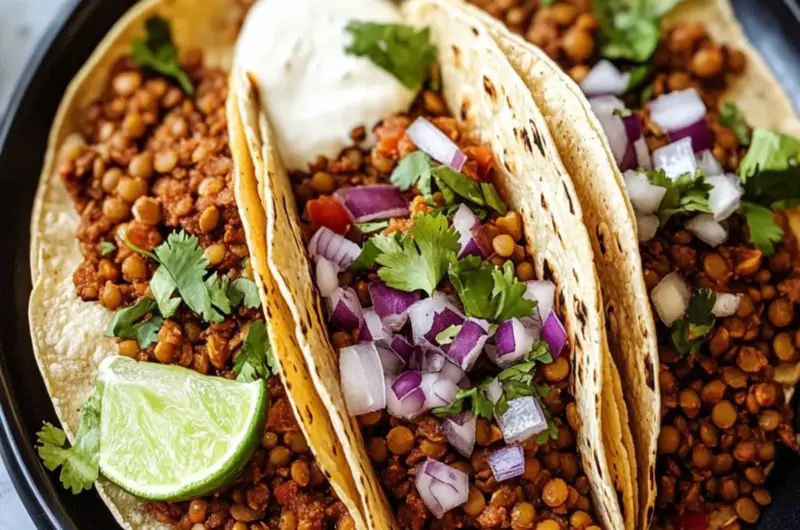 Vegan Slow Cooker Lentil Tacos
