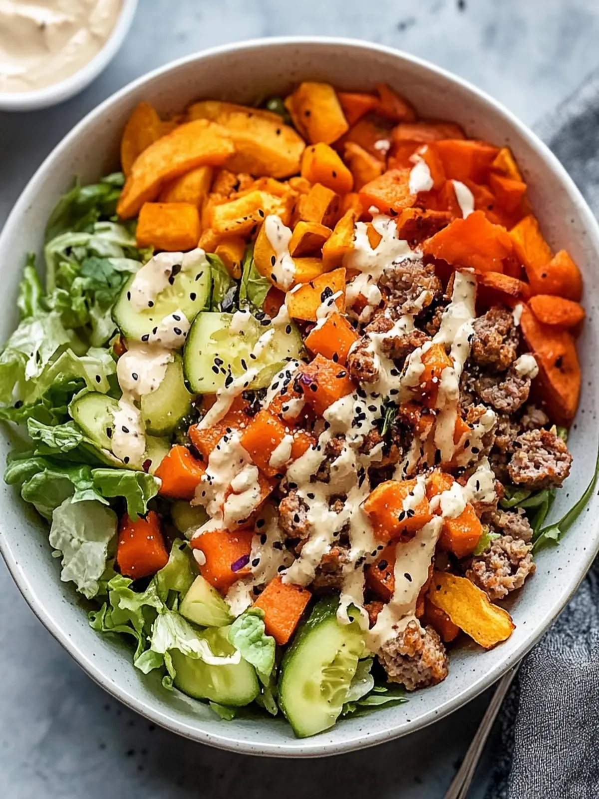 Delicious Sweet Potato Burger Bowl for Healthy Meal Prep 3 Sweet Potato Burger Bowl