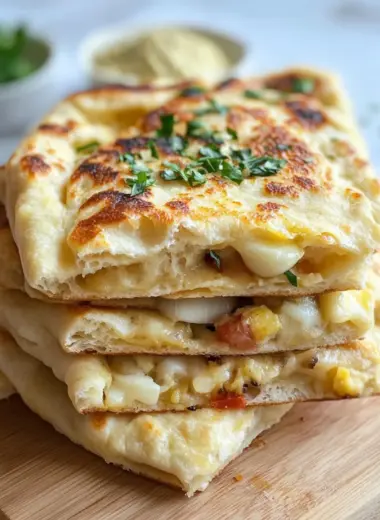 No Knead Garlic Flatbread