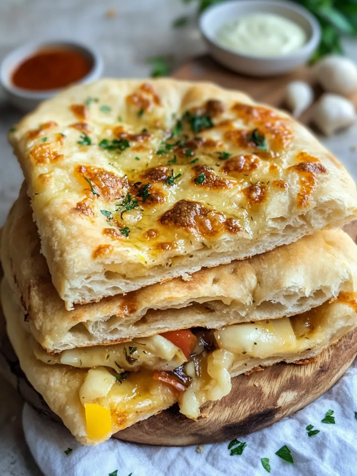 Homemade No Knead Garlic Flatbread in 25 Minutes! 3 No Knead Garlic Flatbread