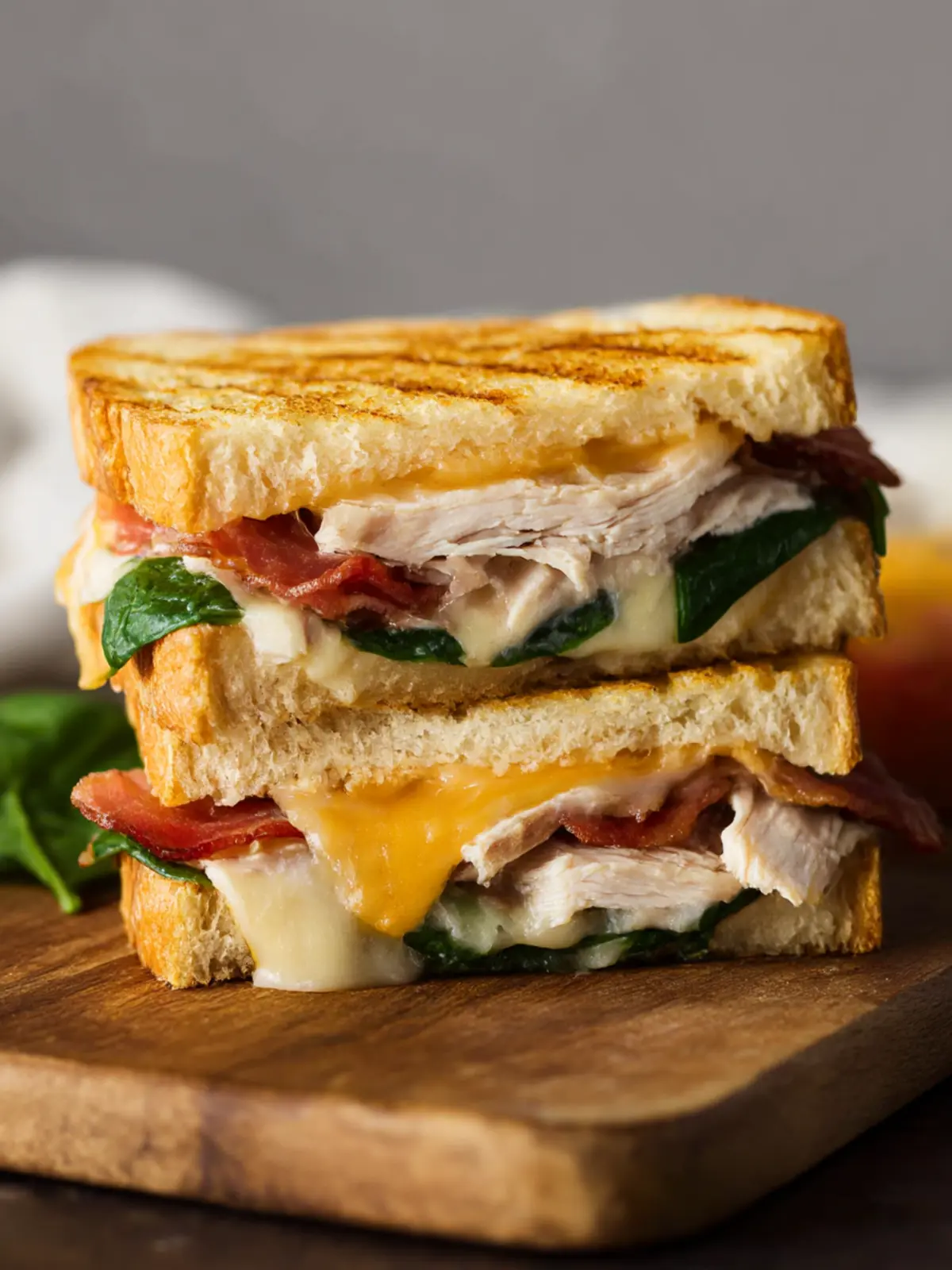 Ultimate Turkey Melt with Cheddar, Spinach, and Bacon Bliss 2 Turkey Melt with Cheddar, Spinach, and Bacon