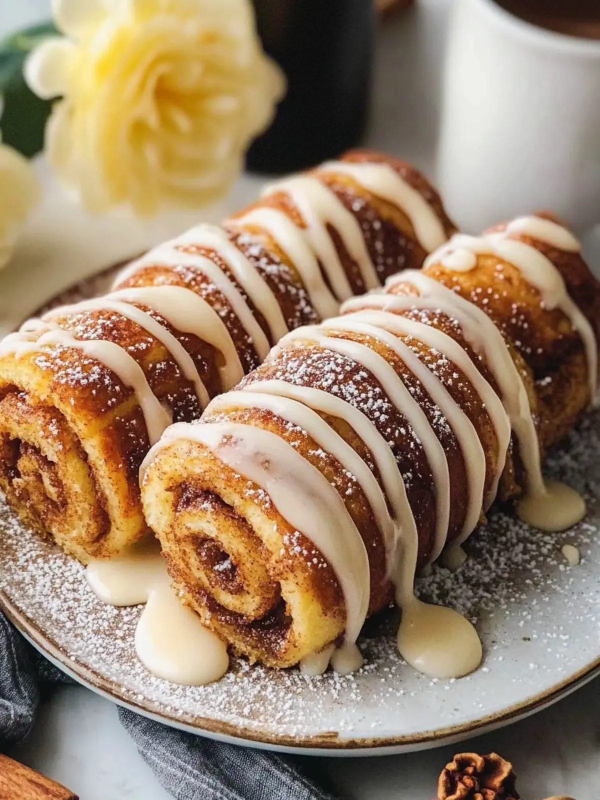 Cinnamon Roll French Toast Roll: A Sweet Morning Delight 2 Cinnamon Roll French Toast Roll