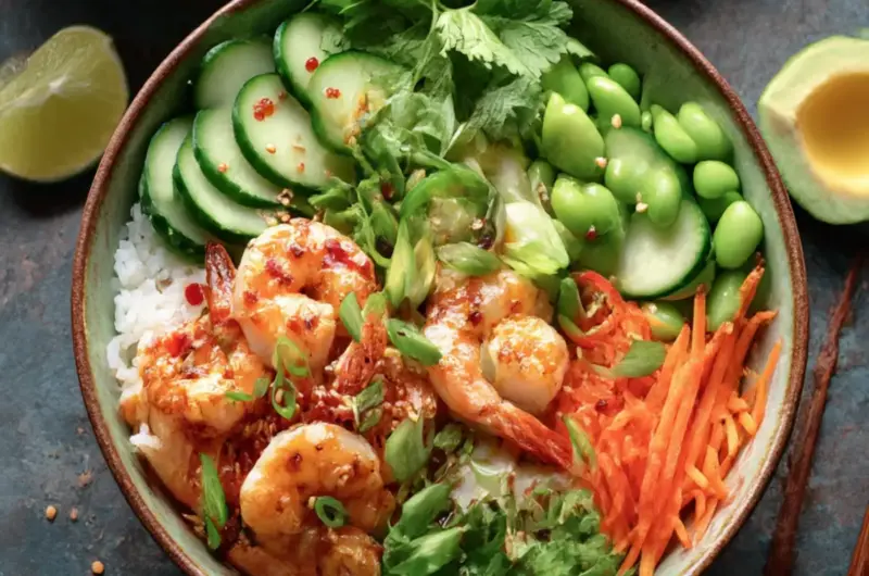 Spicy Shrimp Rice Bowls