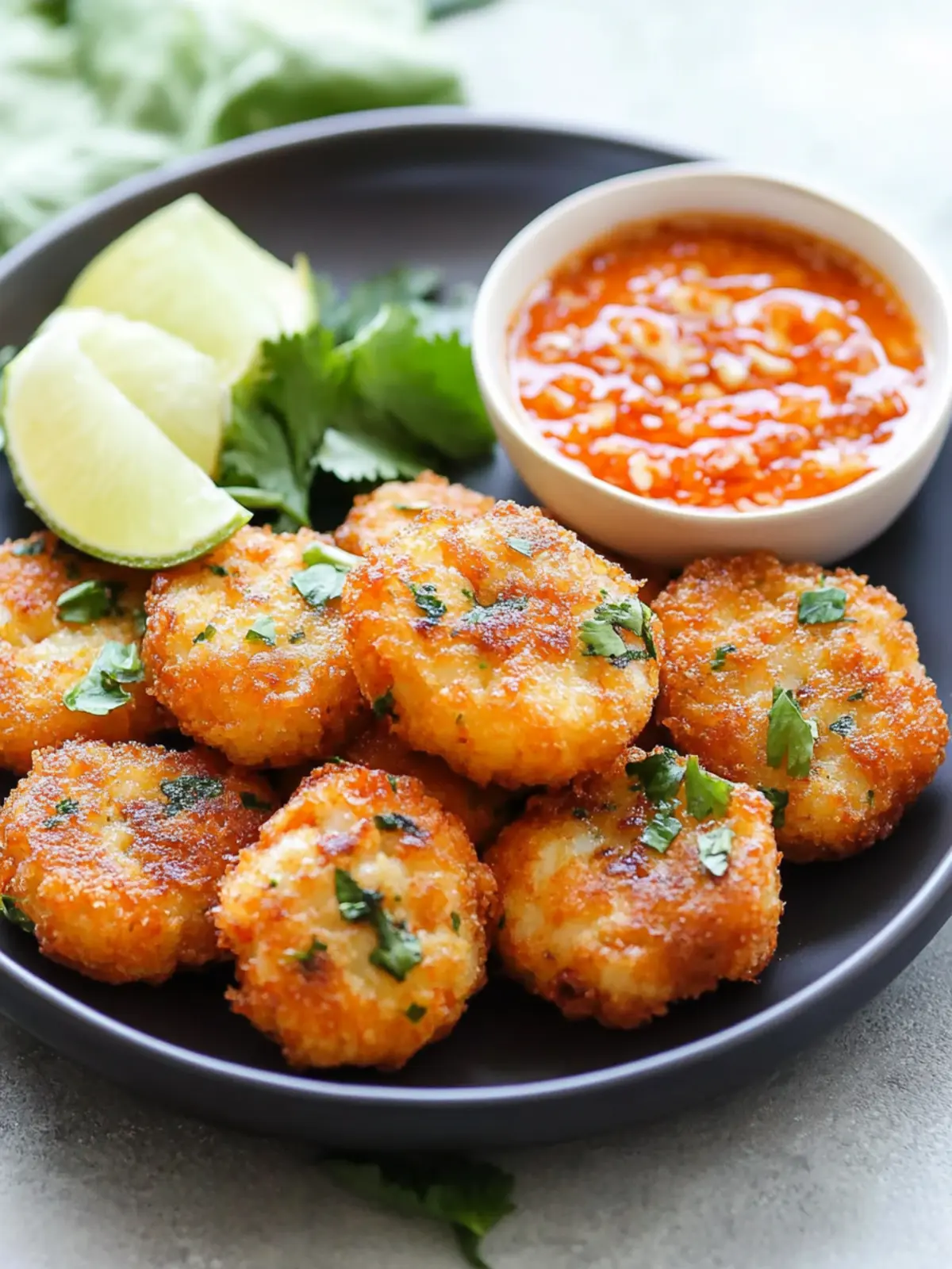Savor Thai Shrimp Cake Bliss with Spicy Sweet Chili Dip 2 Thai Shrimp Cake