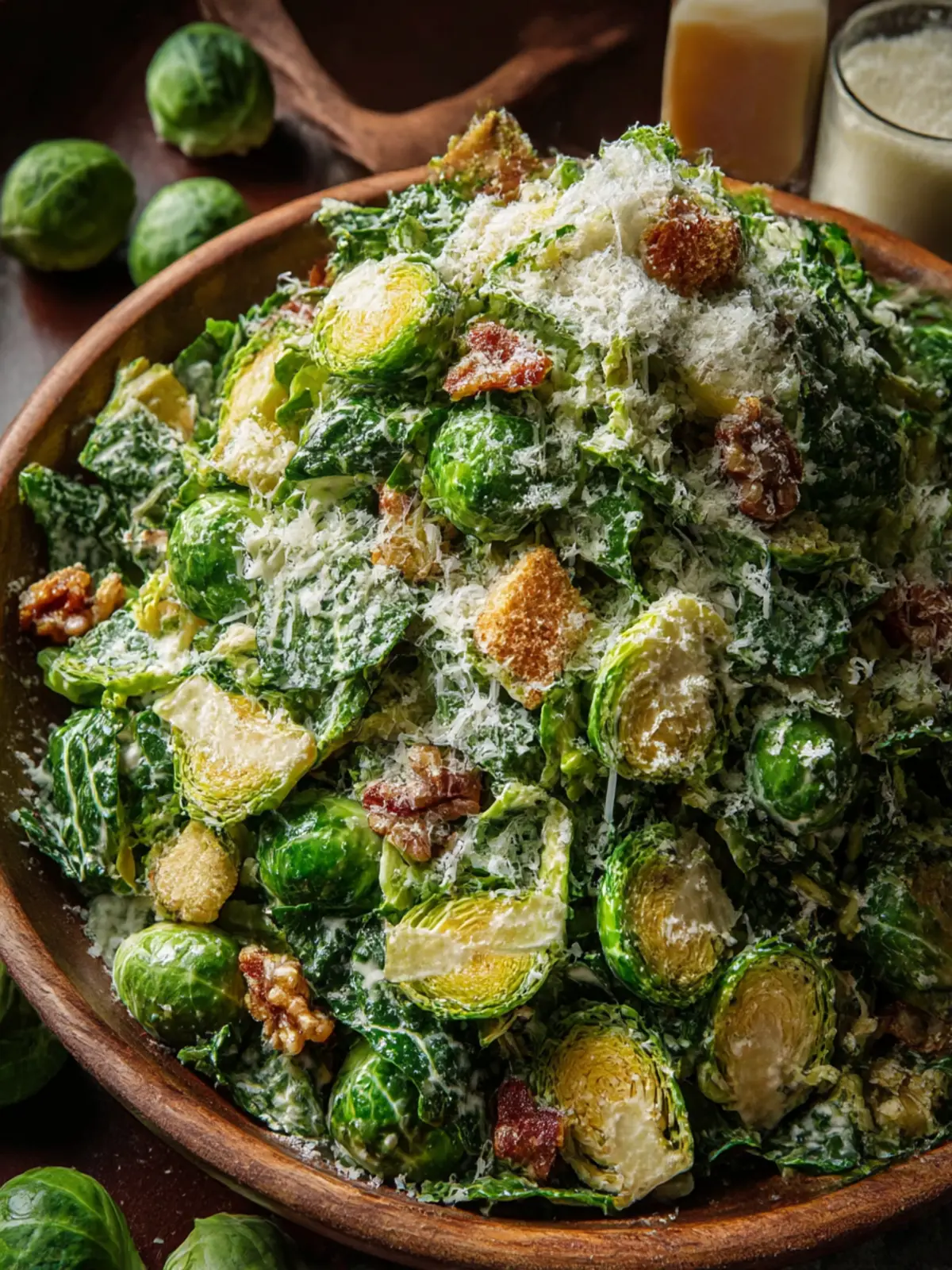 Brussels Sprouts Caesar Salad: A Crunchy Healthy Twist 3 Brussels Sprouts Caesar Salad