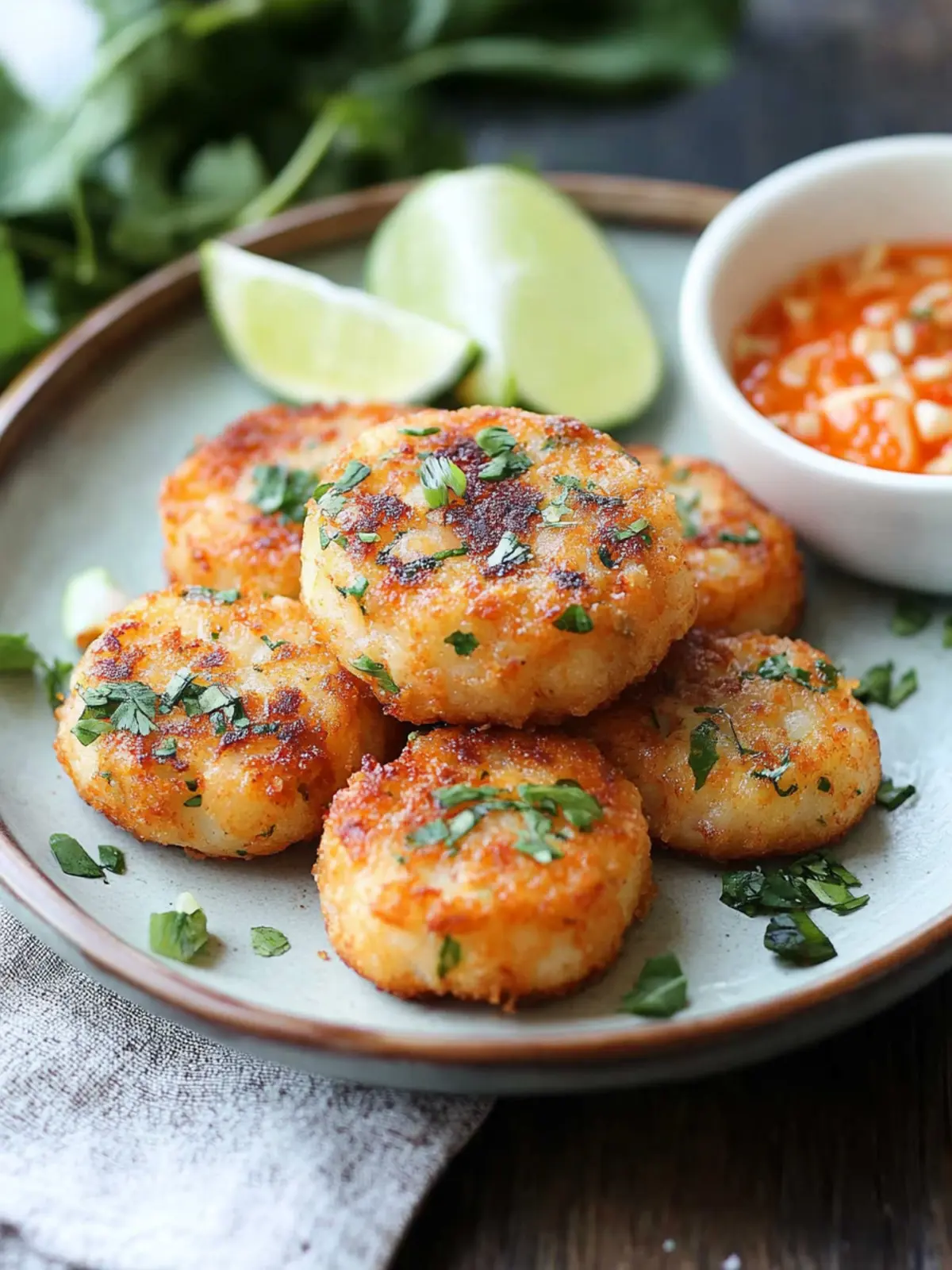 Savor Thai Shrimp Cake Bliss with Spicy Sweet Chili Dip 3 Thai Shrimp Cake