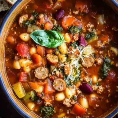Delicious Minestrone with Sausage and Pesto for Cozy Nights 9 Minestrone with Sausage and Pesto