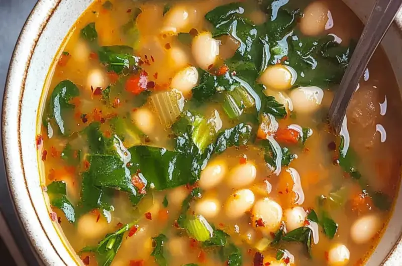 White Bean Soup with Spinach