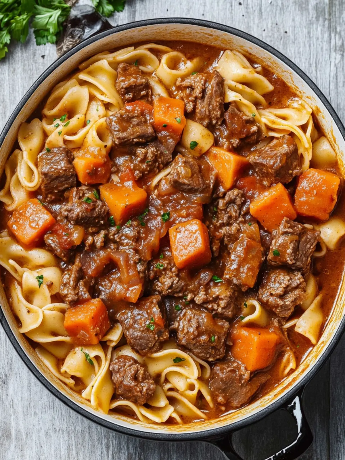 Hearty Beef Stew Pasta