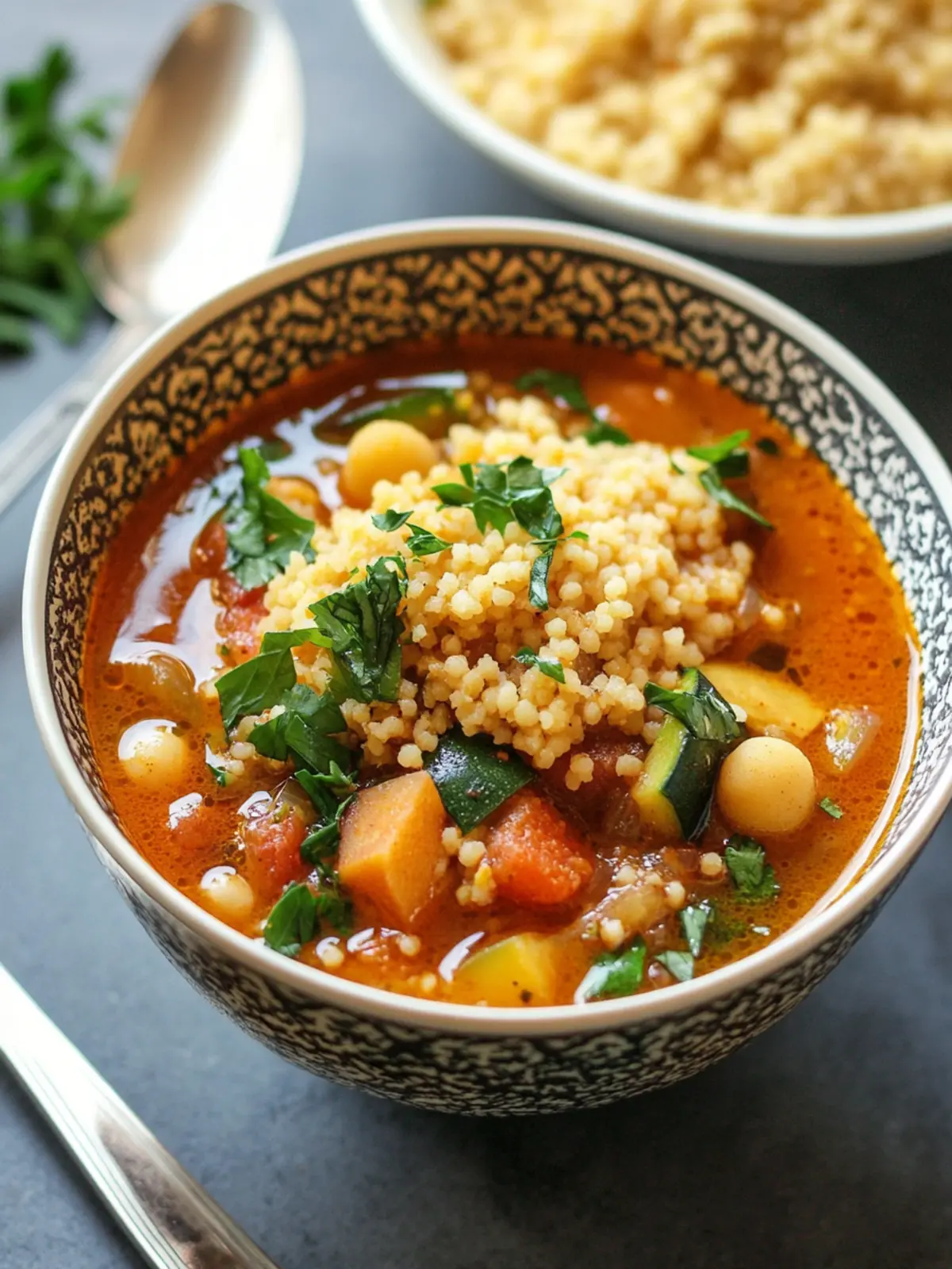 Moroccan-Spiced Vegetable Soup with Couscous for Cozy Nights 4 Moroccan-Spiced Vegetable Soup with Couscous