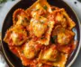 Raviolis with Creamy Harissa Sauce for a Flavor Explosion