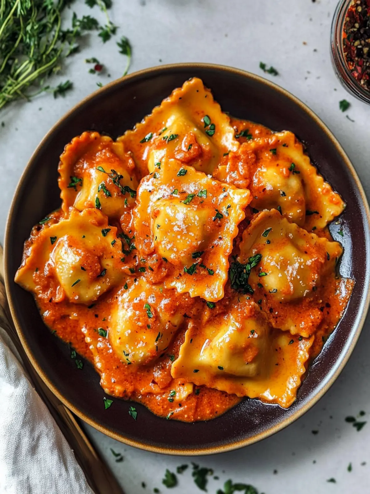 Raviolis with Creamy Harissa Sauce for a Flavor Explosion 5 Raviolis With Creamy Harissa Sauce