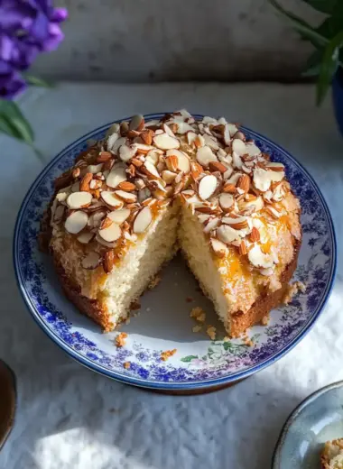 Bee Sting Cake (Honey Almond Brioche Cake)