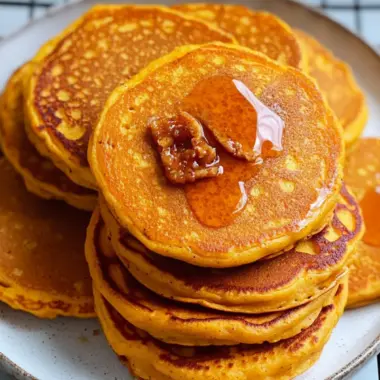 Pumpkin Cottage Cheese Pancakes