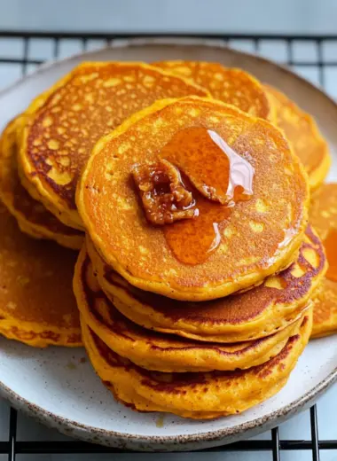 Pumpkin Cottage Cheese Pancakes