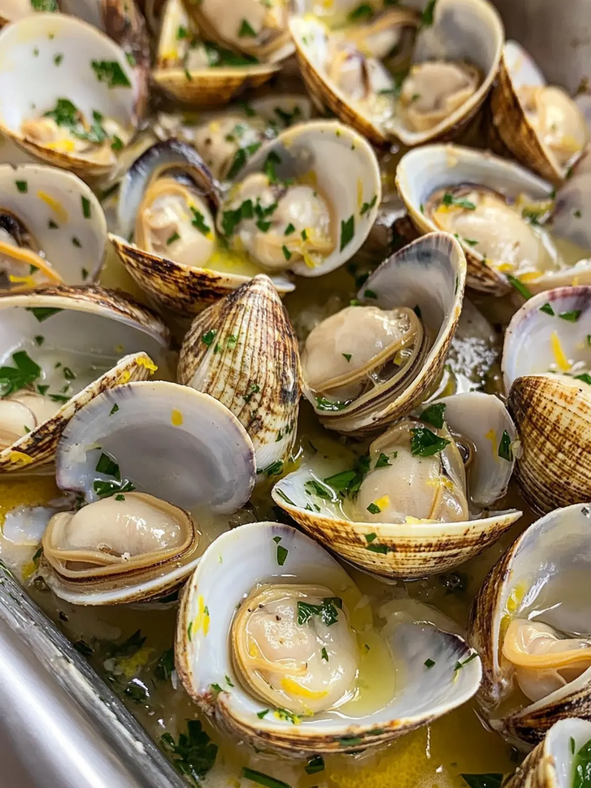 Savor Grilled Clams with Lemon, Parsley, Garlic and Butter Delight 4 Grilled Clams with Lemon, Parsley, Garlic and Butter