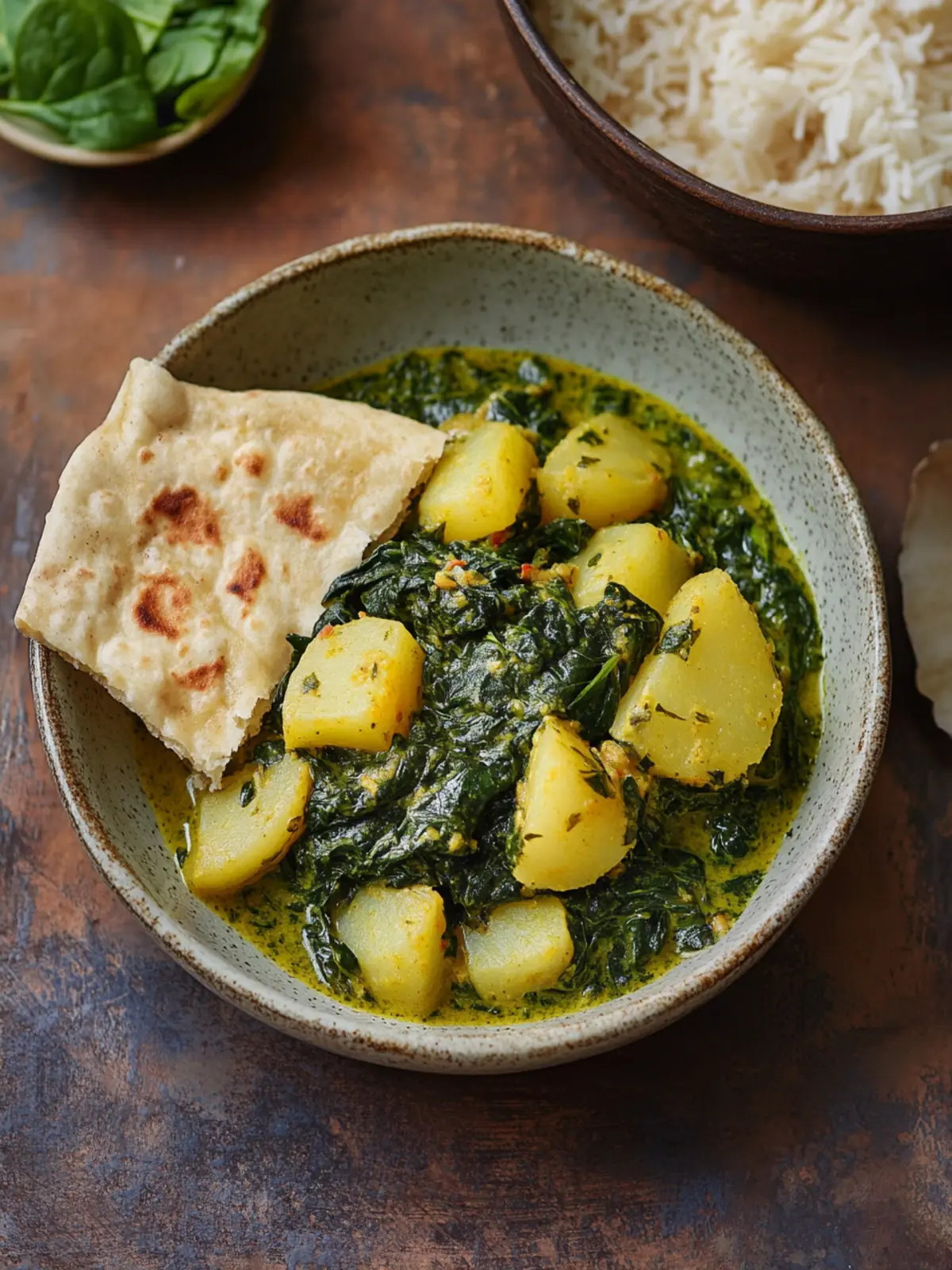 Spinach and Potato Curry