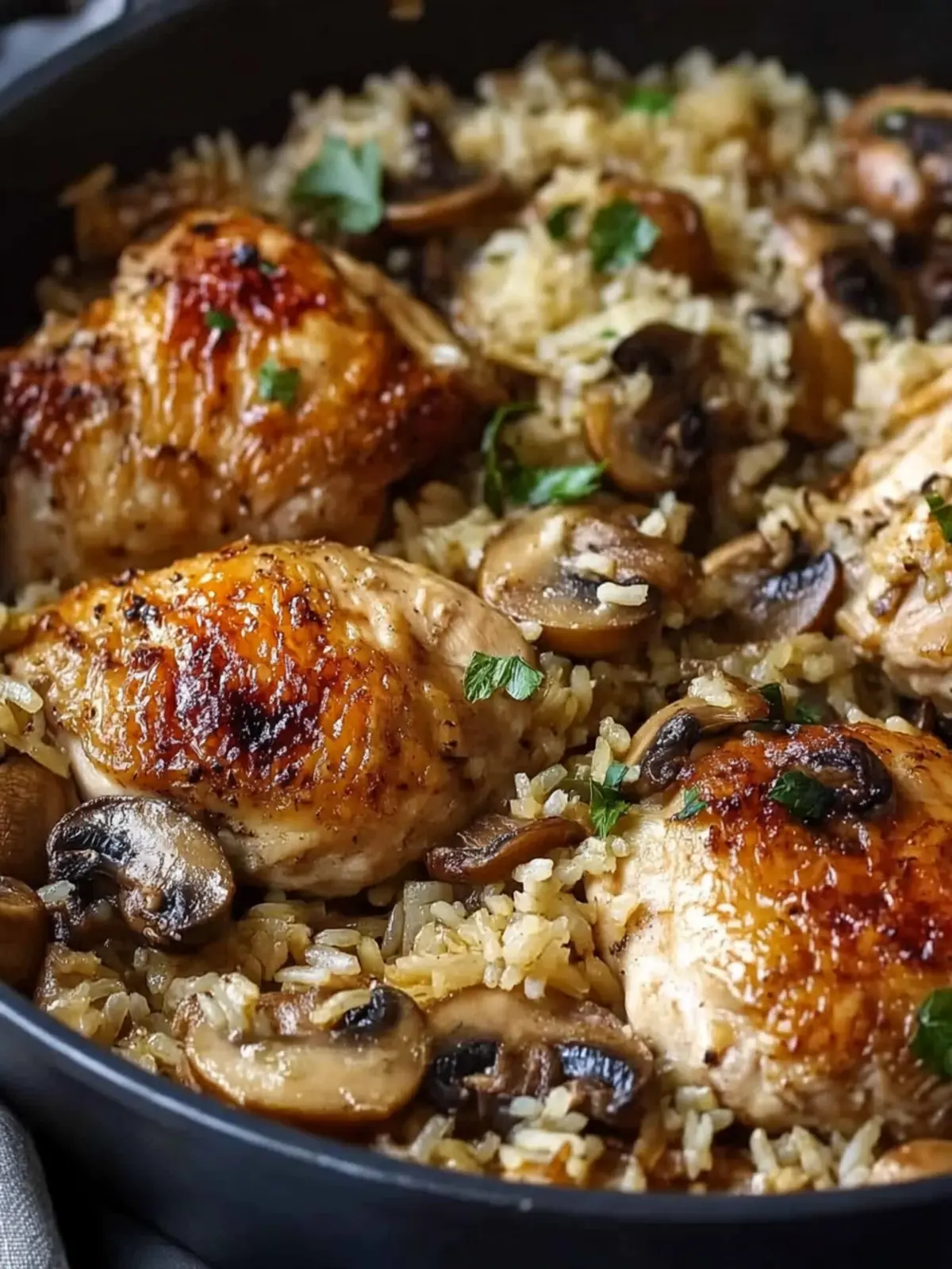 One Pot Mushroom Chicken and Rice That Will Wow Your Family 2 One Pot Mushroom Chicken and Rice