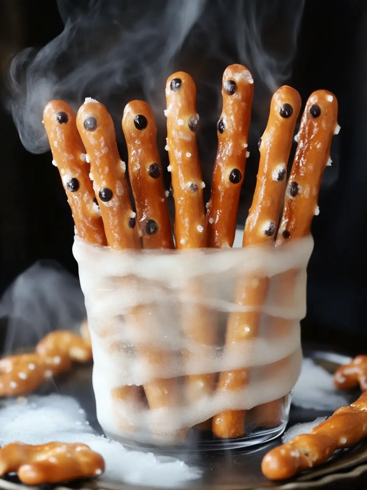 Ghostly Pretzel Rods: Spooky Fun Treats for Halloween Parties 2 Ghostly Pretzel Rods