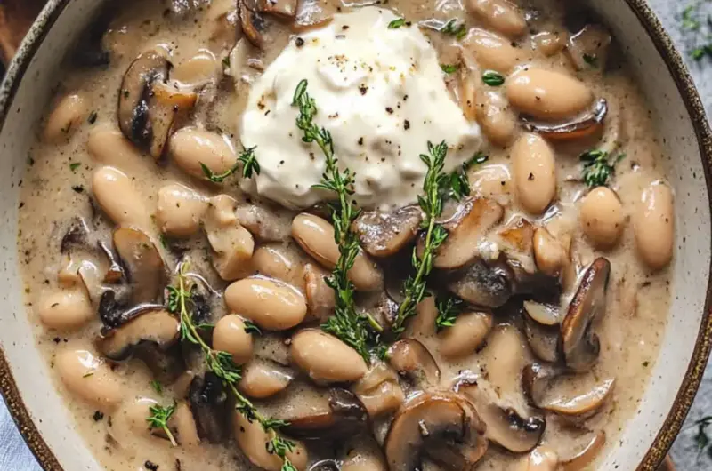 Mushroom and Butter Bean Stroganoff