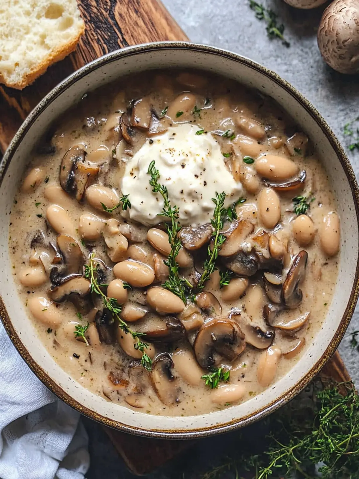 Mushroom and Butter Bean Stroganoff: Comfort in Every Bite 5 Mushroom and Butter Bean Stroganoff