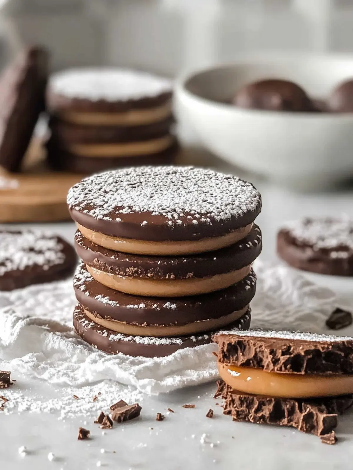 Chocolate Alfajores: Decadent Cookies with Sweet Dulce de Leche 3 Chocolate Alfajores