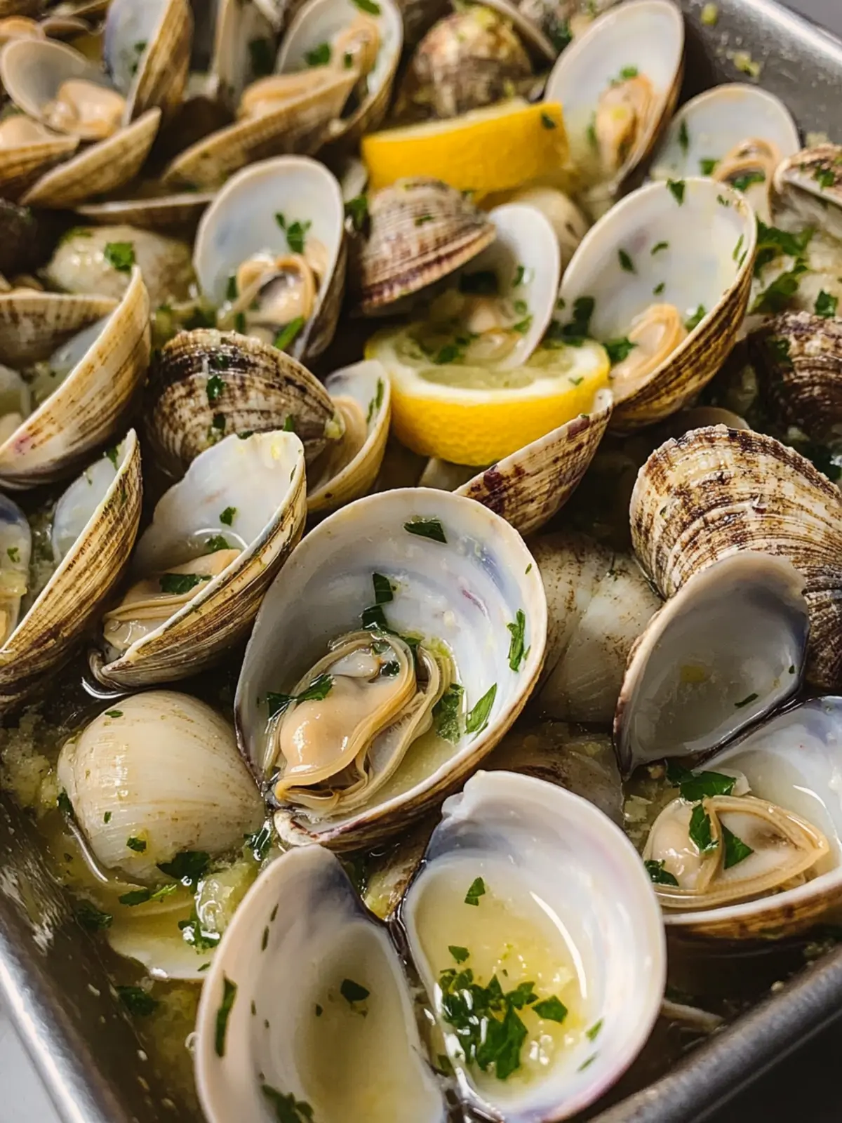 Savor Grilled Clams with Lemon, Parsley, Garlic and Butter Delight 3 Grilled Clams with Lemon, Parsley, Garlic and Butter