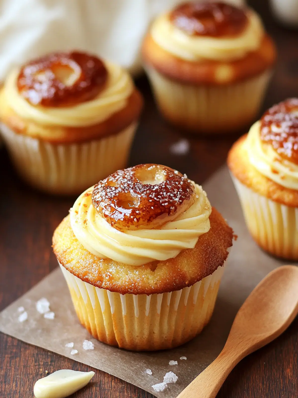 Decadent Crème Brûlée Cupcakes with Silky Custard Filling 2 Crème Brûlée Cupcakes