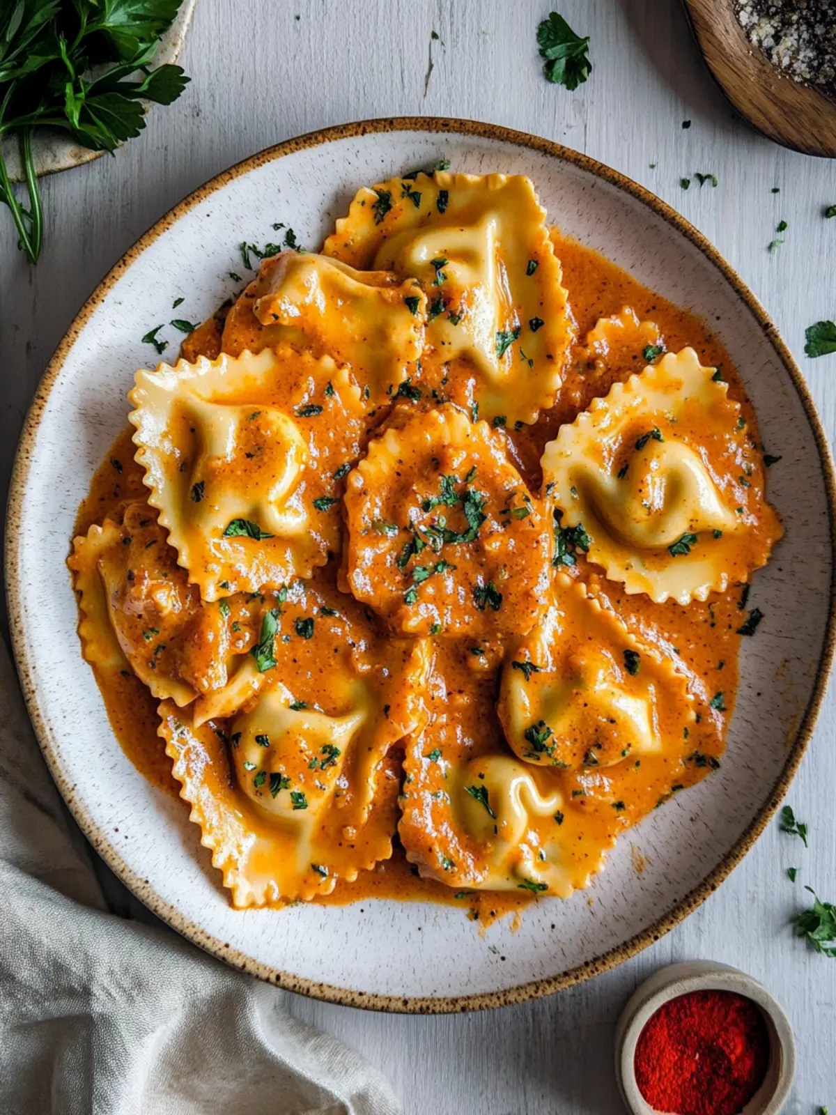 Raviolis with Creamy Harissa Sauce for a Flavor Explosion 2 Raviolis With Creamy Harissa Sauce
