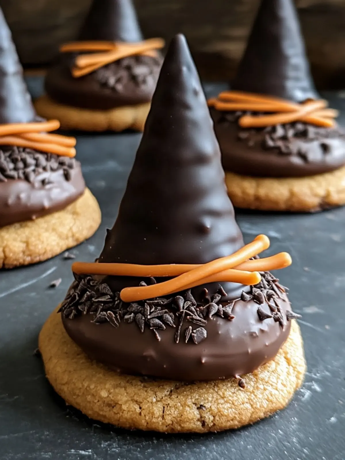 Witch Hat Chocolate-Dipped Cookies