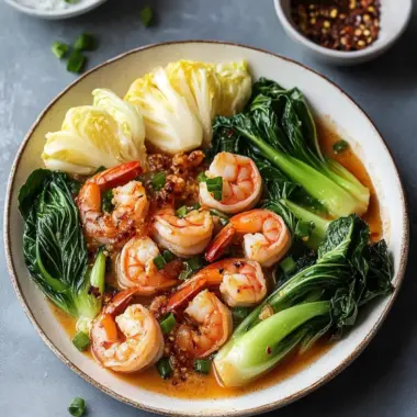Spicy Garlic Butter Shrimp and Baby Bok Choy in Minutes 9 Spicy Garlic Butter Shrimp and Baby Bok Choy