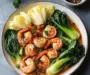Spicy Garlic Butter Shrimp and Baby Bok Choy in Minutes