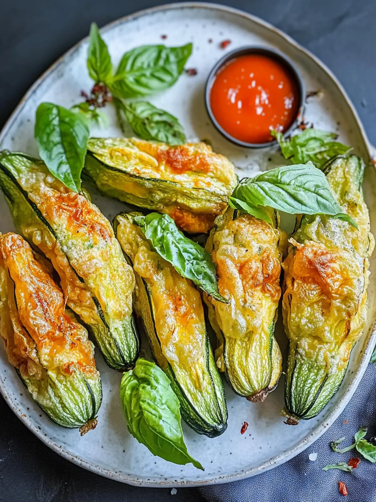 Air Fried Stuffed Zucchini Flowers That Everyone Will Love 3 Air Fried Stuffed Zucchini Flowers