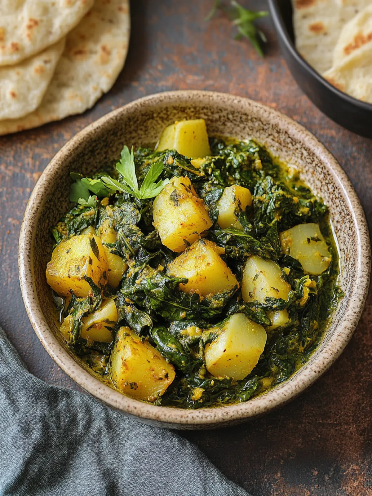 Spinach and Potato Curry
