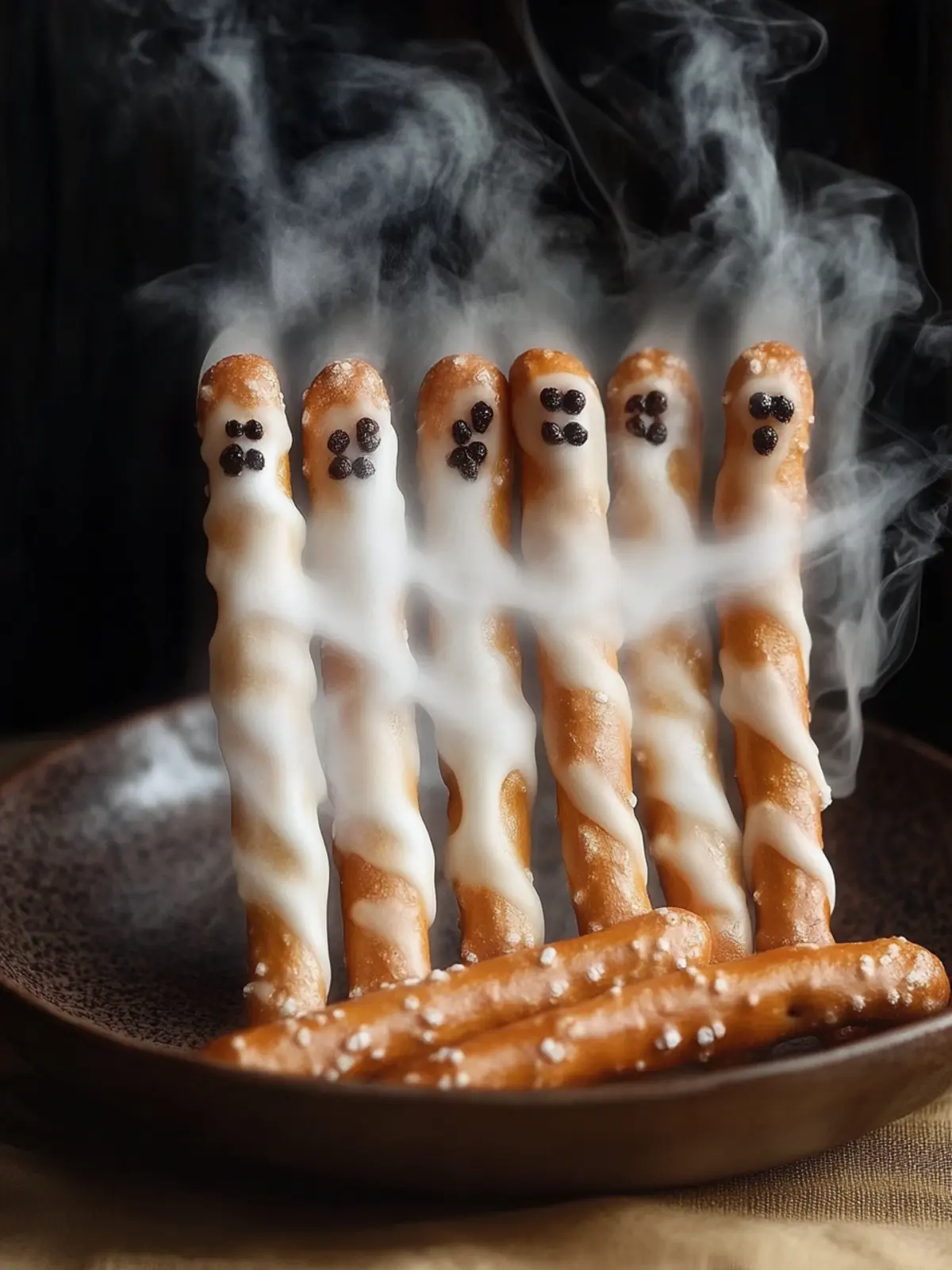 Ghostly Pretzel Rods: Spooky Fun Treats for Halloween Parties 3 Ghostly Pretzel Rods