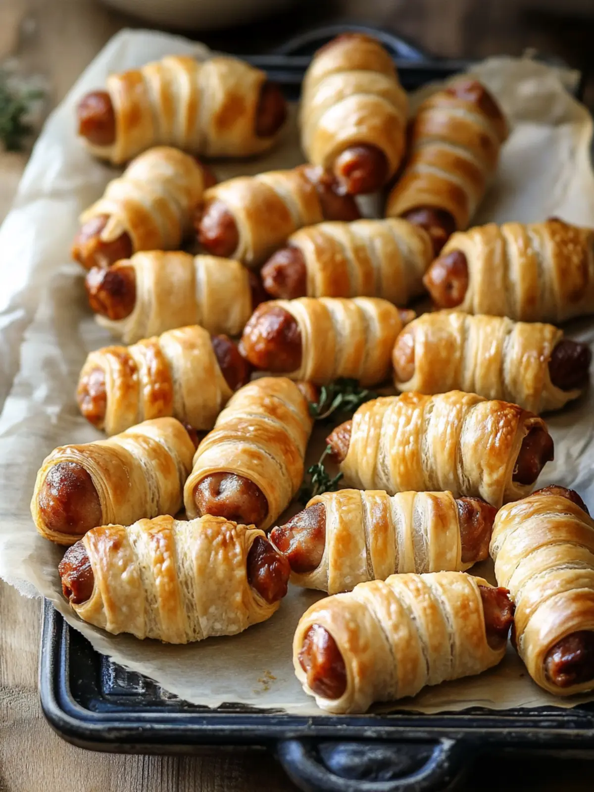 Mummy Pigs in a Blanket: Spooky Comfort Food Delight 3 Mummy Pigs in a Blanket