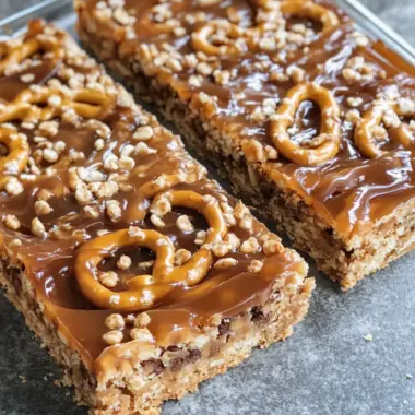 Caramel Pretzel Bars