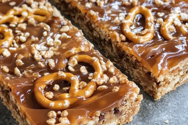 Caramel Pretzel Bars