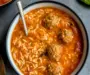 Savory Tomato Orzo Soup with Chicken Meatballs Your Family Will Love