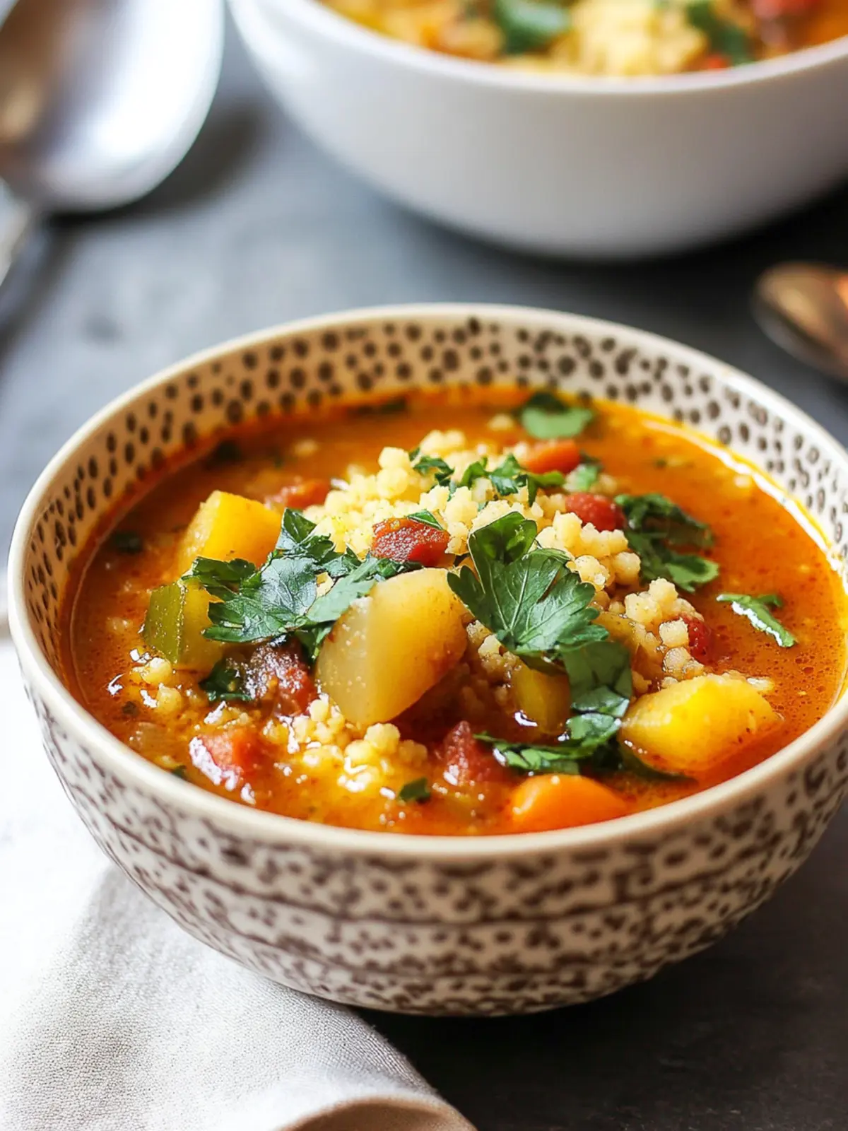 Moroccan-Spiced Vegetable Soup with Couscous for Cozy Nights 3 Moroccan-Spiced Vegetable Soup with Couscous