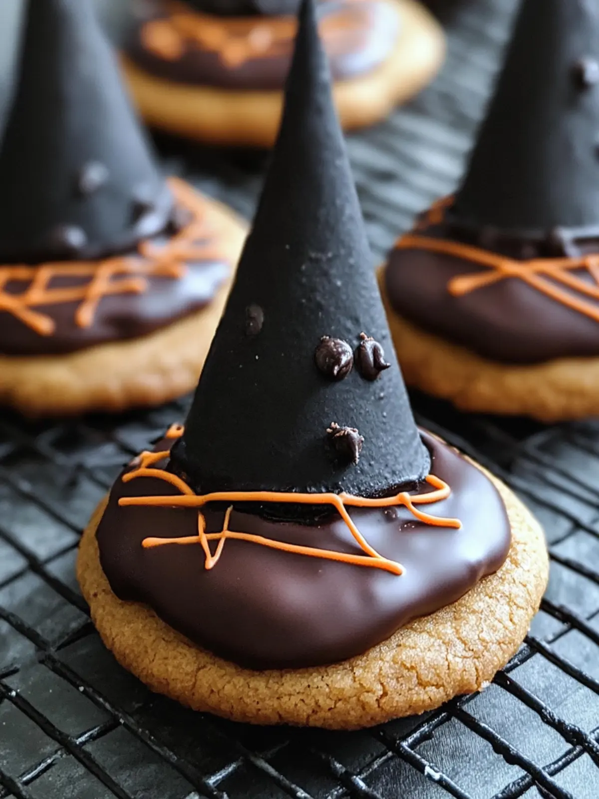 Witch Hat Chocolate-Dipped Cookies