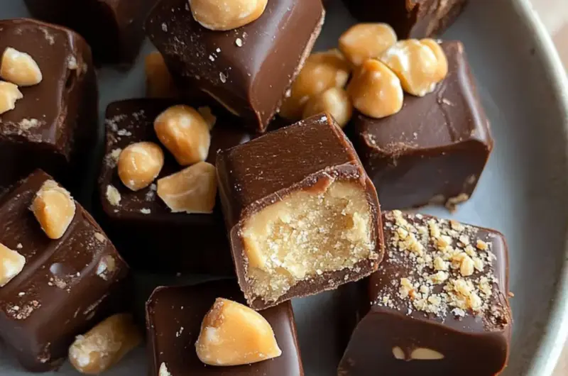 No Bake Snickers Bites